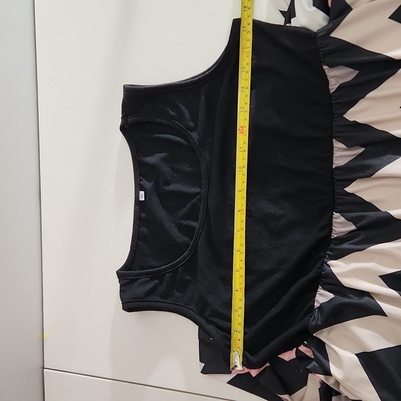 Maxi Dress Womens Size XL Zigzag print sleeveless black tank top Aztec - Picture 6 of 9